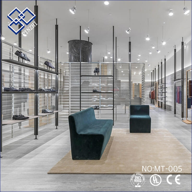 Men shop design boutique interior display furniture