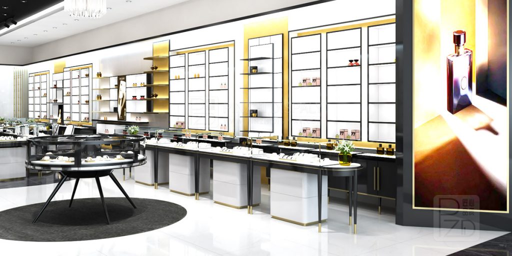 Luxury cosmetic store interior design | Guangzhou Pinzhi Display ...